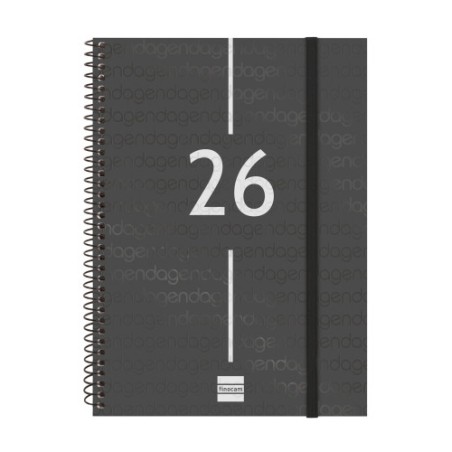 30470-AGENDA 2026 BASIC YEAR E10 155X212MM SEMANA VISTA HORIZONTAL NEGRO FINOCAM 741456026