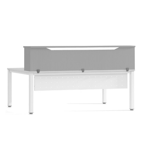 3053-MODULO RECEPCION ALTILLO 180CM GRIS / GRIS MEDIDAS 180X40X30CM. (MESA NO INCLUIDA EN EL PRECIO, SE COMPRA APARTE) R
