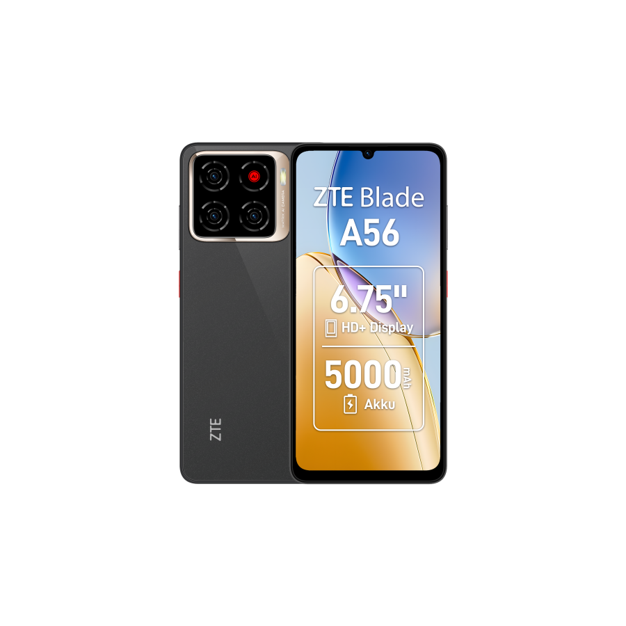 30648-ZTE Blade A56 17,1 cm (6.75") SIM doble Android 15 4G USB Tipo C 4 GB 64 GB 5000 mAh Negro 30648-ZTE Blade A56 17,1 cm (6.75") SIM doble Android 15 4G USB Tipo C 4 GB 64 GB 5000 mAh Negro