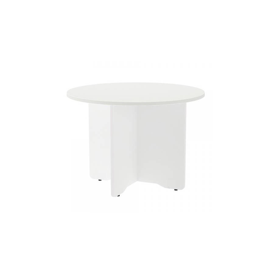 3070-MESA DE REUNIONES REDONDA 100CM DE DIAMETRO. ALTURA 72CM. COLOR: PATA BLANCA / TABLERO BLANCO ROCADA 3005AW04V24