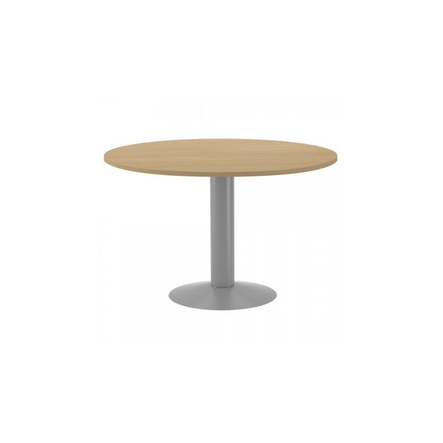 3086-MESA DE REUNIONES REDONDA 120CM DE DIAMETRO. ALTURA 72CM. COLOR: PATA METALICA GRIS / TABLERO ROBLE ROCADA 3006AT08 3086-MESA DE REUNIONES REDONDA 120CM DE DIAMETRO. ALTURA 72CM. COLOR: PATA METALICA GRIS / TABLERO ROBLE ROCADA 3006AT08