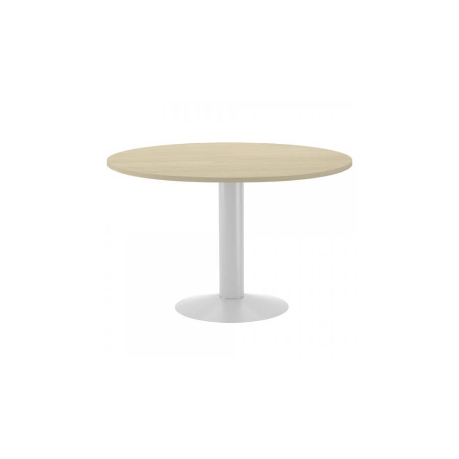 3087-MESA DE REUNIONES REDONDA 120CM DE DIAMETRO. ALTURA 72CM. COLOR: PATA METALICA BLANCA / TABLERO HAYA ROCADA 3006ATW 3087-MESA DE REUNIONES REDONDA 120CM DE DIAMETRO. ALTURA 72CM. COLOR: PATA METALICA BLANCA / TABLERO HAYA ROCADA 3006ATW