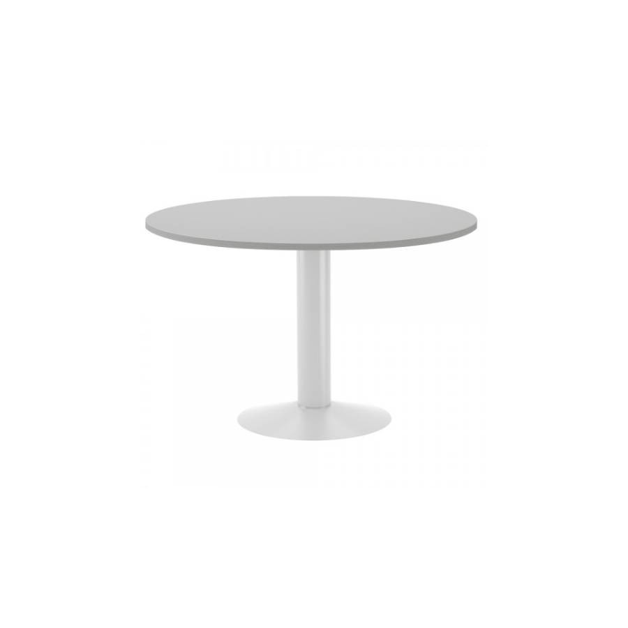 3088-MESA DE REUNIONES REDONDA 120CM DE DIAMETRO. ALTURA 72CM. COLOR: PATA METALICA BLANCA / TABLERO GRIS ROCADA 3006ATW 3088-MESA DE REUNIONES REDONDA 120CM DE DIAMETRO. ALTURA 72CM. COLOR: PATA METALICA BLANCA / TABLERO GRIS ROCADA 3006ATW