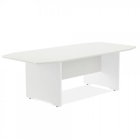 3094-MESA DE REUNIONES 220X100X72CM. COLOR: PATA BLANCA / TABLERO BLANCO ROCADA 3003AW04V24