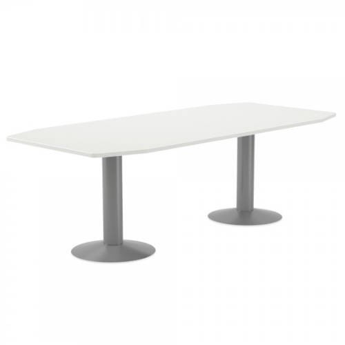 3097-MESA DE REUNIONES 220X100X72CM. COLOR: PATA METALICA GRIS / TABLERO BLANCO ROCADA 3003AT04