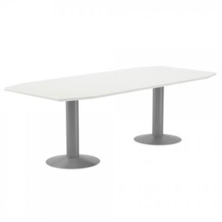 3097-MESA DE REUNIONES 220X100X72CM. COLOR: PATA METALICA GRIS / TABLERO BLANCO ROCADA 3003AT04
