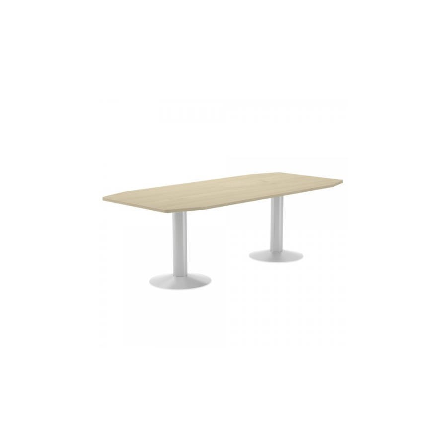 3099-MESA DE REUNIONES 220X100X72CM. COLOR: PATA METALICA BLANCA / TABLERO HAYA ROCADA 3003ATW01 3099-MESA DE REUNIONES 220X100X72CM. COLOR: PATA METALICA BLANCA / TABLERO HAYA ROCADA 3003ATW01