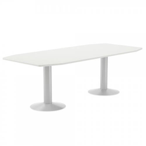 3101-MESA DE REUNIONES 220X100X72CM. COLOR: PATA METALICA BLANCA / TABLERO BLANCO ROCADA 3003ATW04