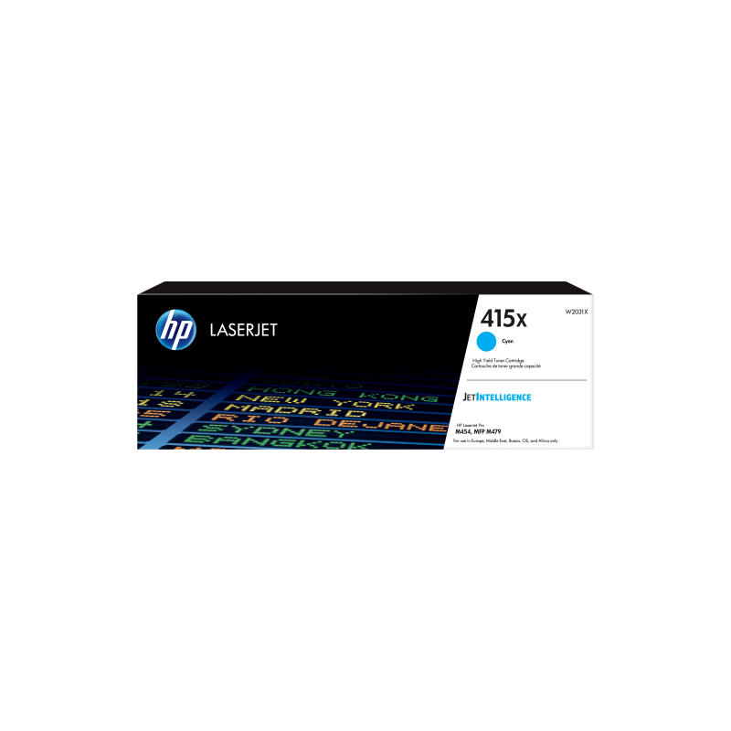 3122-HP Cartucho de toner Original LaserJet 415X cian de alta capacidad 3122-HP Cartucho de toner Original LaserJet 415X cian de alta capacidad