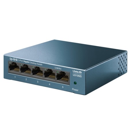 3129-TP-Link LS105G No administrado Gigabit Ethernet (10/100/1000) Azul