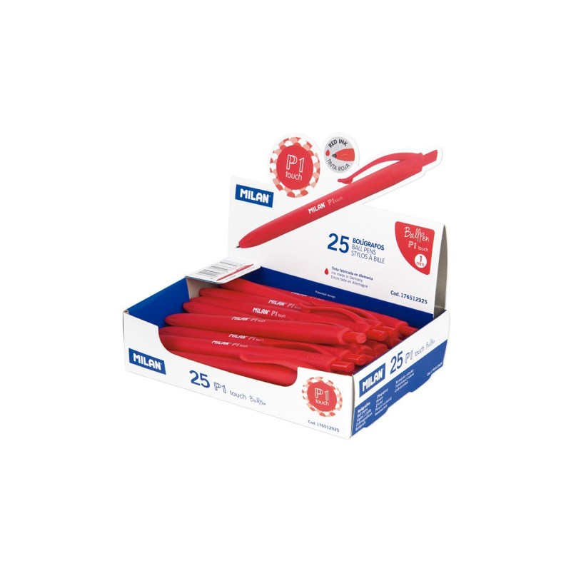 3135-Milan 176512925 boligrafo Rojo Boligrafo de punta retractil con pulsador 25 pieza(s) 3135-Milan 176512925 boligrafo Rojo Boligrafo de punta retractil con pulsador 25 pieza(s)