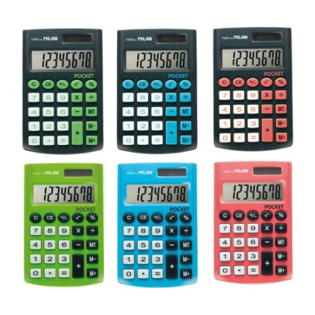 3175-Milan 159912 calculadora Bolsillo Calculadora basica Multicolor