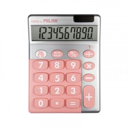3177-EXPOSITOR 6 CALCULADORAS 10 DIGITOS SILVER COLORES SURTIDOS MILAN 159906SL