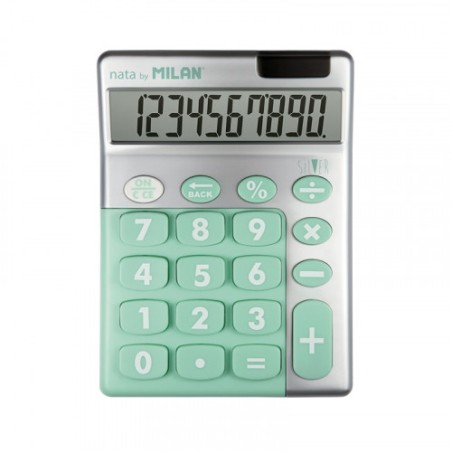3178-EXPOSITOR 6 CALCULADORAS 10 DIGITOS SILVER COLORES SURTIDOS MILAN 159906SL