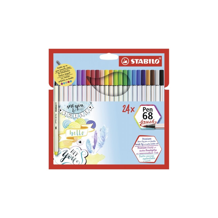 3190-ESTUCHE CARTON 24 UNIDADES ROTULADOR PEN 68 BRUSH COLORES SURTIDOS STABILO 568/24-211 3190-ESTUCHE CARTON 24 UNIDADES ROTULADOR PEN 68 BRUSH COLORES SURTIDOS STABILO 568/24-211