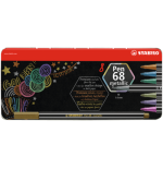 3193-ESTUCHE METAL 6 UNIDADES PEN 68 METALLIC COLORES SURTIDOS STABILO 6808/8-31