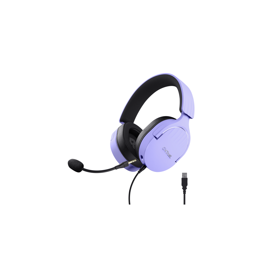 31997-Trust GXT 490P FAYZO Auriculares Alambrico Diadema Juego USB tipo A Negro, Purpura