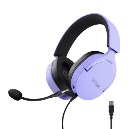 31997-Trust GXT 490P FAYZO Auriculares Alambrico Diadema Juego USB tipo A Negro, Purpura
