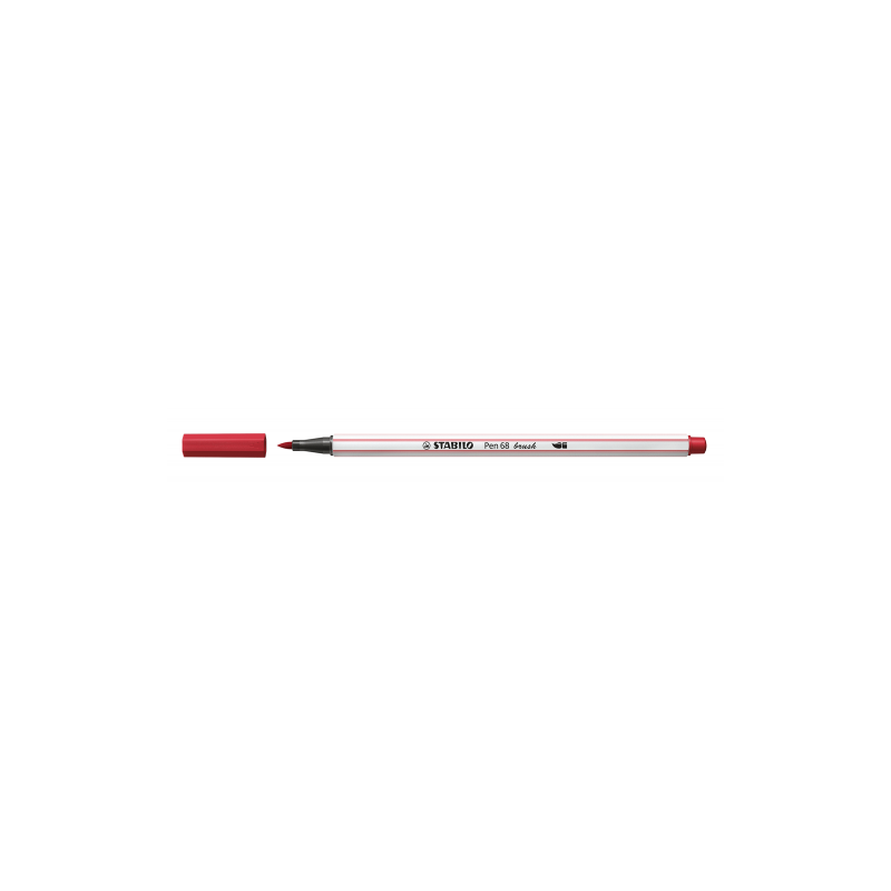 3204-ROTULADOR PUNTA FIBRA PINCEL PEN 68 BRUSH ROJO OSCURO STABILO 568/50