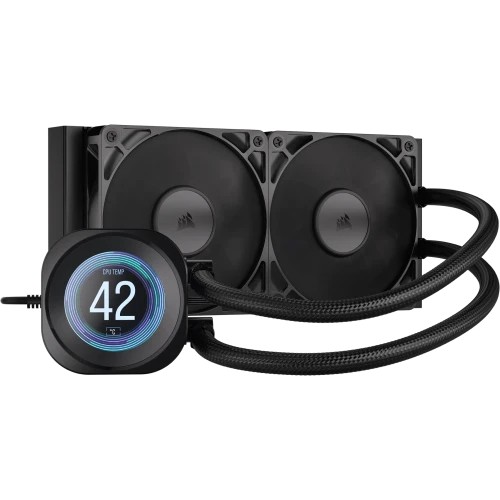 32043-Corsair Nautilus 240 RS LCD Procesador Sistema de refrigeracion liquida todo en uno 12 cm Negro 1 pieza(s)