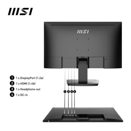 32098-MSI Pro MP243X pantalla para PC 60,5 cm (23.8") 1920 x 1080 Pixeles Full HD Negro