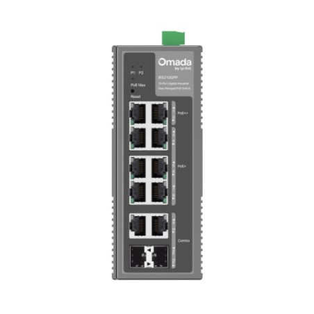 32346-TP-Link Omada IES210GPP switch Gestionado Gigabit Ethernet (10/100/1000) Energia sobre Ethernet (PoE) DIN rail Gri