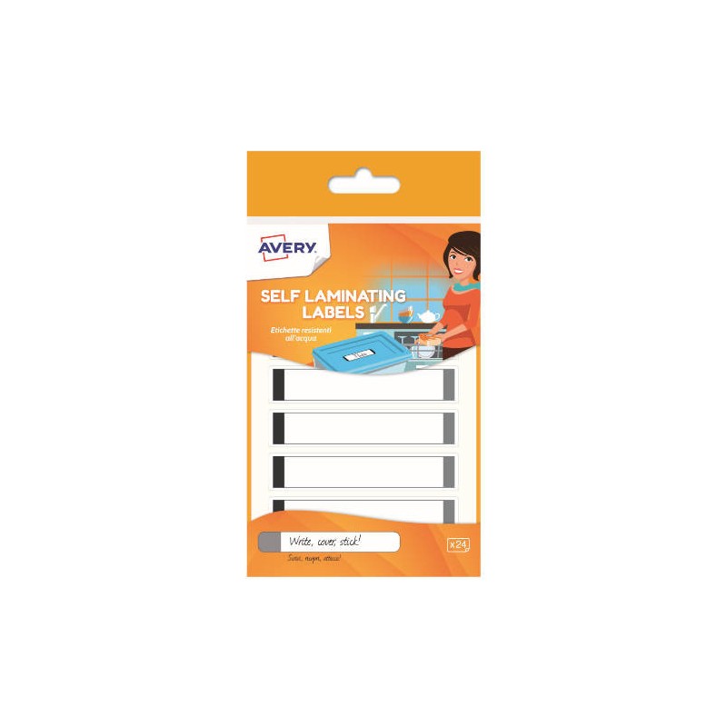 3238-PAQUETE 24 ETIQUETAS PLASTIFICADAS GRIS RESISTENTES AL AGUA 86X17MM AVERY APGRIS24-UK