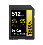 32391-Lexar Professional 1800x 512 GB SDXC UHS-II Clase 10