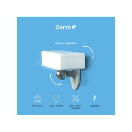 32579-PACK 2 APLIQUES LED PORTATIL MESILLA VEGA BLANCO 1+1 GARZA 401559C