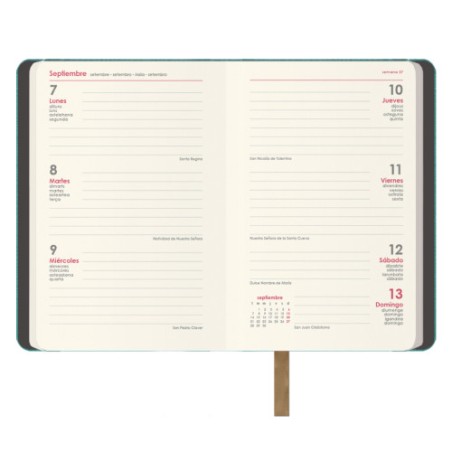 32580-AGENDA 2026 MANHATAN SEMANA VISTA BOLSILLO 8,5 X 13 CM. COLOR VERDE DOHE 12873 - 26