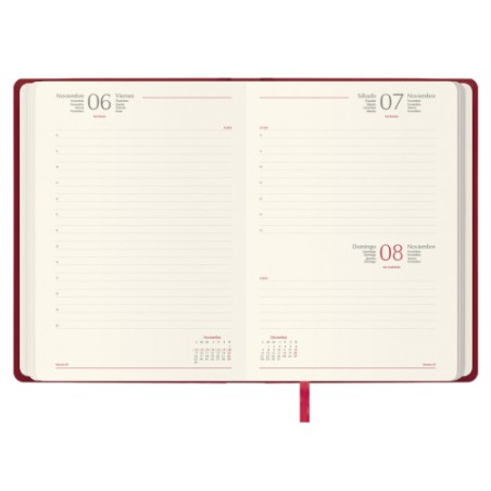 32839-AGENDA 2026 MANAOS DIA PAGINA 17 X 24 CM. COLOR BURDEOS DOHE 12755 - 26