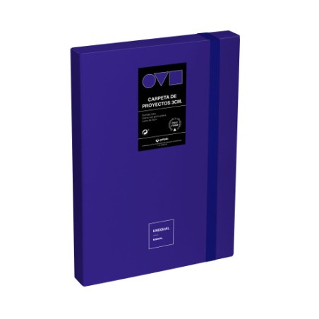 32912-CAJA DE PROYECTOS 3CM EN POLYFOAM UNEQUAL MINIMAL AZUL GRAFOPLAS 91271030