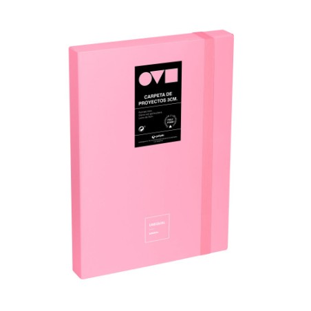 32913-CAJA DE PROYECTOS 3CM EN POLYFOAM UNEQUAL MINIMAL ROSA GRAFOPLAS 91271053