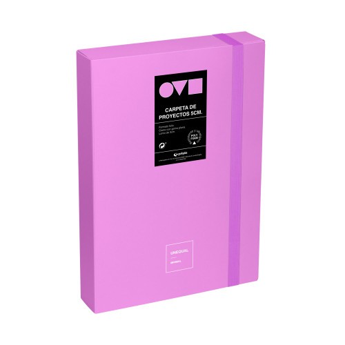 32919-CAJA DE PROYECTOS 5CM EN POLYFOAM UNEQUAL MINIMAL LAVANDA GRAFOPLAS 91271269