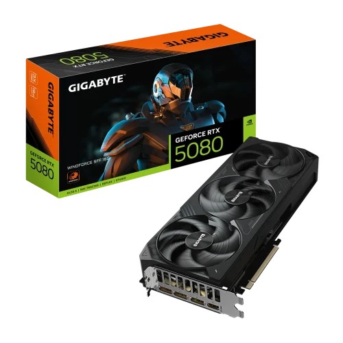 33155-VGA GIGABYTE GV-N5080WF3-16GD,NV,RTX5080,16GB,GDDR7,256BIT,1HDMI+3DP,WINDFORCE (3 VENTILADORES)