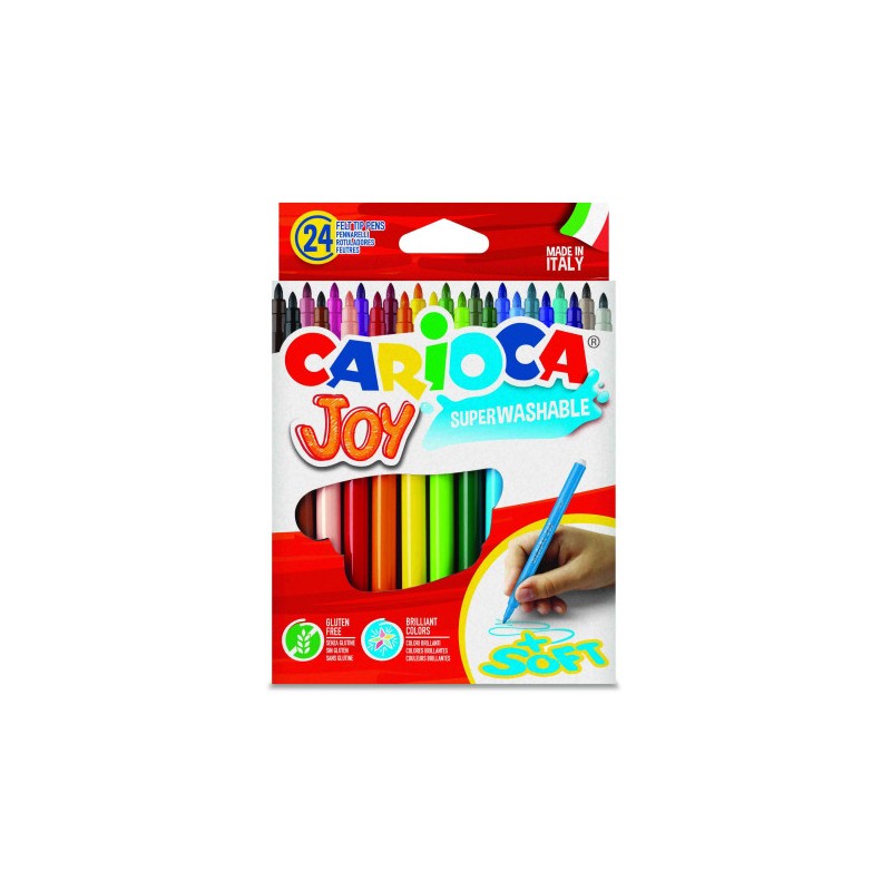 3342-CAJA 24 ROTULADORES COLORES JOY CARIOCA 40615