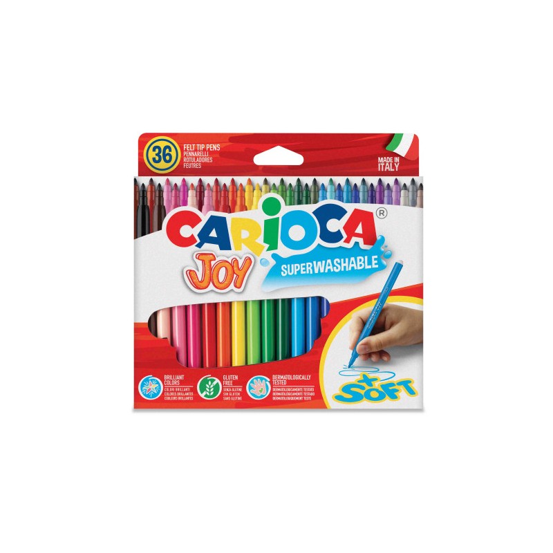 3343-CAJA 36 ROTULADORES COLORES JOY CARIOCA 40616