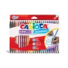 3345-CAJA 24 ROTULADORES COLORES DOBLE PUNTA BIRELLO CARIOCA 41521