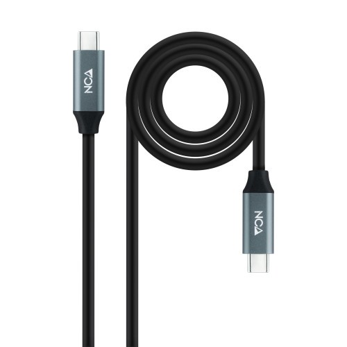 33475-Nanocable Cable USB 3.2 Gen2x2 20Gbps 5A/100W 4K/60Hz USB-C/M-USB-C/M, 2 m