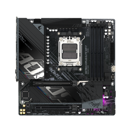 33600-GIGABYTE X870M AORUS ELITE WIFI7 Placa Base - Compatible con procesadores AMD Ryzen 9000, VRM digital de 14+2+2 fa