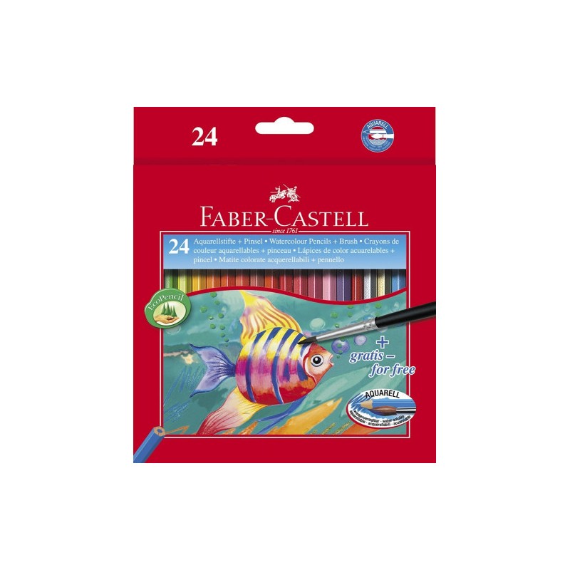 3369-ESTUCHE 24 LAPICES ESCOLARES ACUARELABLES HT-120224 FABER CASTELL 114425