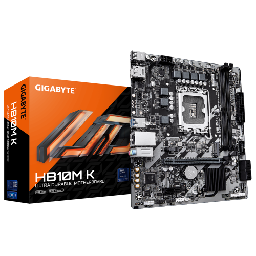 34234-PLACA GIGABYTE H810M K,INTEL,1851,H810,2DDR5,128GB,HDMI+DP,4SATA6+1M.2,GBLAN,3USB3.2,MATX