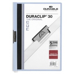 3434-DOSSIER CON CLIP 30 H A4 AZUL CLARO DURABLE 2200-06