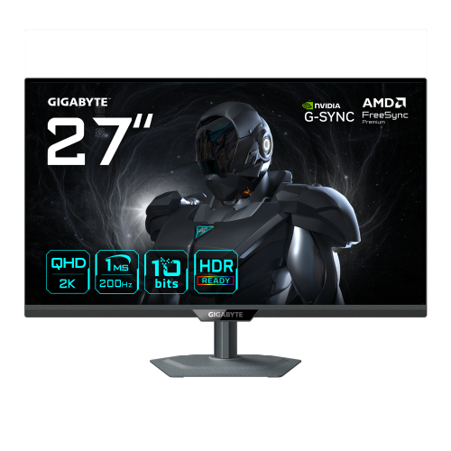 34375-GIGABYTE G27Q2 Monitor Gaming 27" 2K QHD - 2560 x 1440, 200Hz, 1ms, 350 cd/m2, Compatible con G-Sync, FreeSync Pre