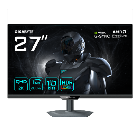 34375-GIGABYTE G27Q2 Monitor Gaming 27" 2K QHD - 2560 x 1440, 200Hz, 1ms, 350 cd/m2, Compatible con G-Sync, FreeSync Pre