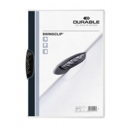 3444-DOSSIER CON CLIP SWINGCLIP 30 H A4 NEGRO DURABLE 2260-01