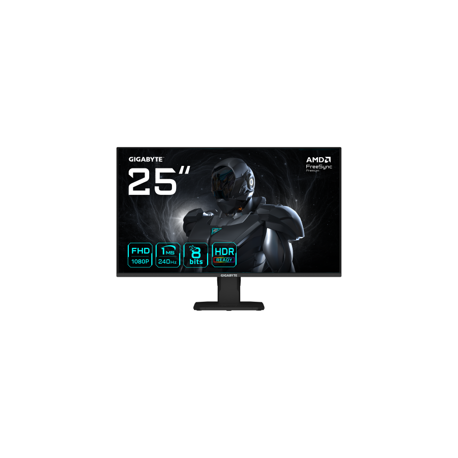 34478-GIGABYTE GS25F2A Monitor Gaming 25" FHD - 1920 x 1080, 240Hz, 1ms, 300 cd/m2, Display HDR 10, HDMI 2.0, DisplayPor