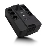 34483-EWENT UPS 600VA LINE INTERACTIVE WITH AVR, 6 X CEE7/3 PORT