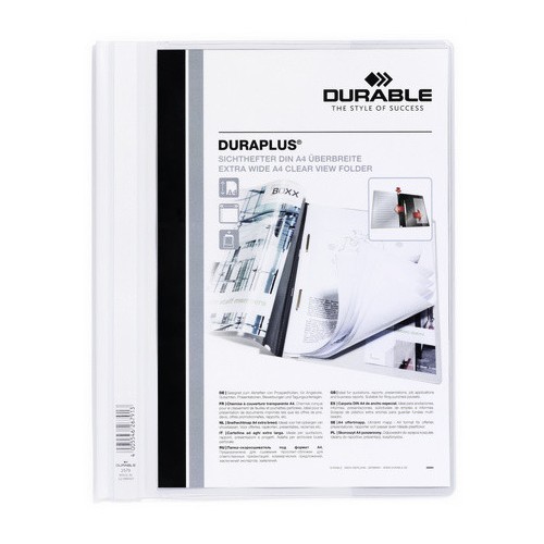 3452-DOSSIER FASTENER DURAPLUS A4 PVC BLANCO DURABLE 2579-02