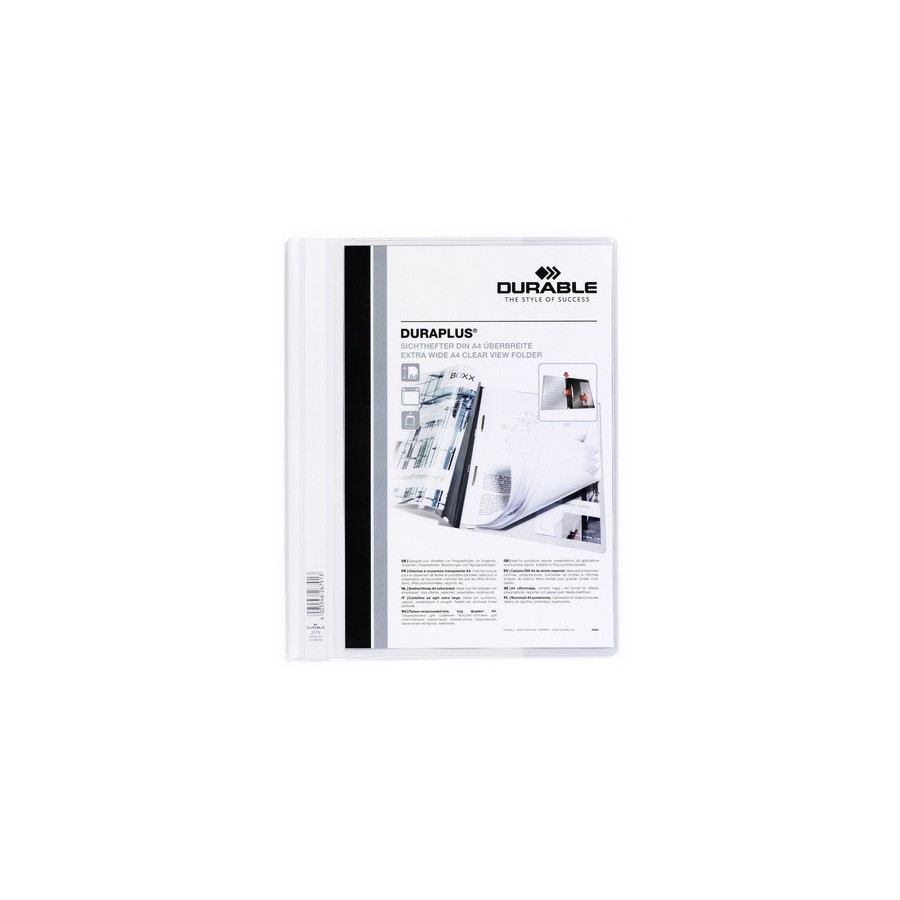 3452-DOSSIER FASTENER DURAPLUS A4 PVC BLANCO DURABLE 2579-02 3452-DOSSIER FASTENER DURAPLUS A4 PVC BLANCO DURABLE 2579-02
